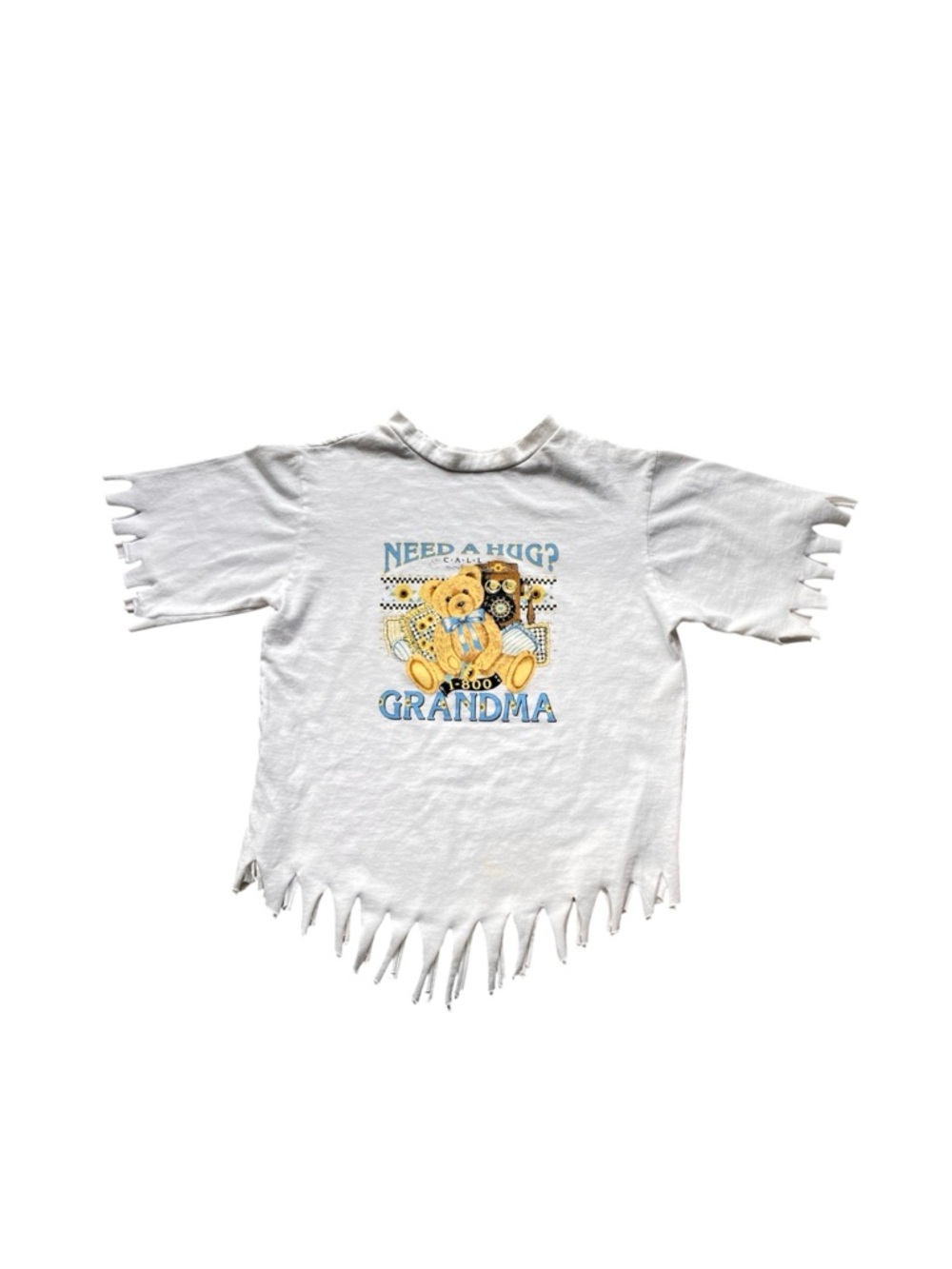Vintage Fruit of The Loom Youth 10/12 Fringe Tee Need a Hug Call Grandma